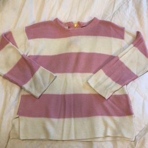 Zara white and pink sweater